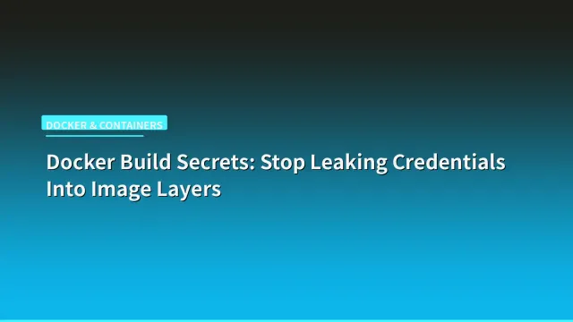 Terminal showing Docker build with secret mount