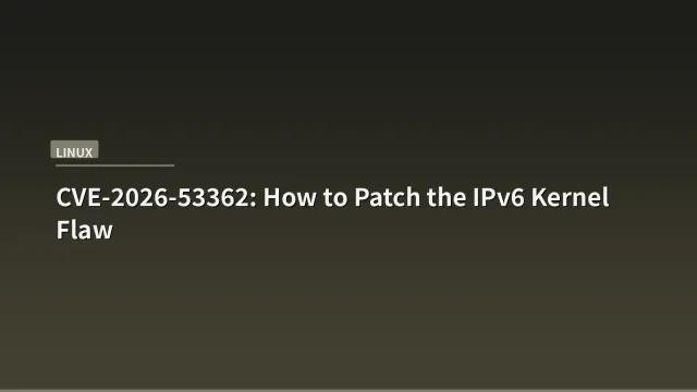 Linux terminal showing uname -r and sysctl IPv6 settings on a server console
