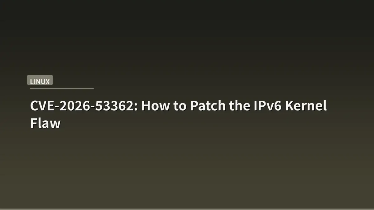 Linux terminal showing uname -r and sysctl IPv6 settings on a server console